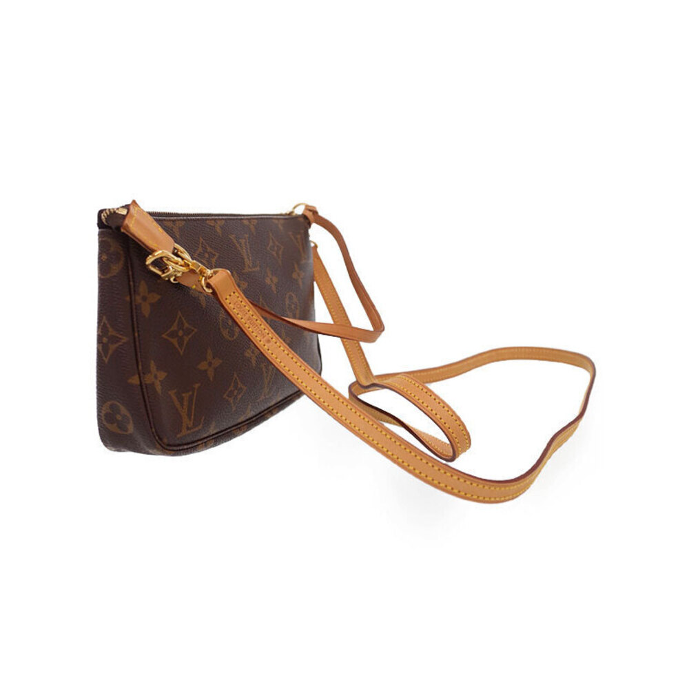 Louis Vuitton Monogram Leather Brown Pochette Accessoires Bag Shoulder Strap - Picture 2 of 9